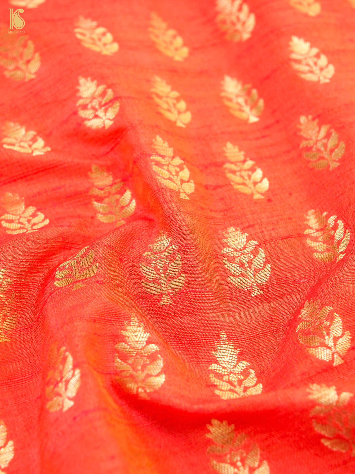 Handwoven Pure Tussar Silk Banarasi Fabric