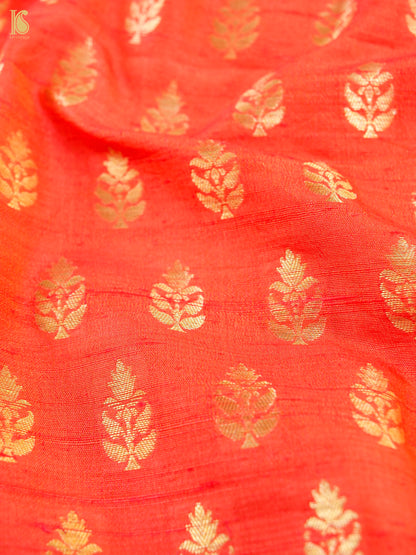 Handwoven Pure Tussar Silk Banarasi Fabric