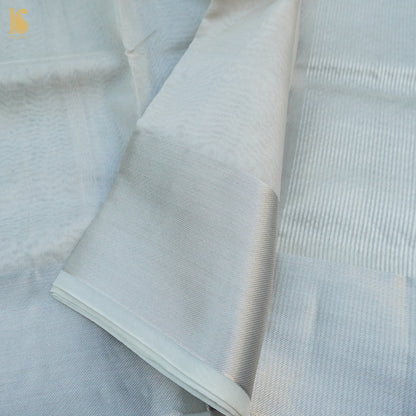 Silver Pure Tissue Silk Handwoven Banarasi Saree - Khinkhwab