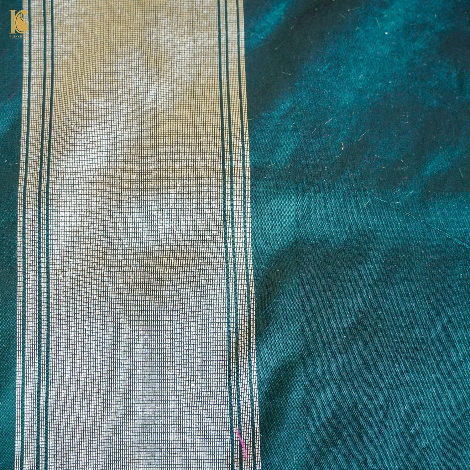 Teal Blue Handwoven Pure Katan Silk Banarasi Patola Saree - Khinkhwab