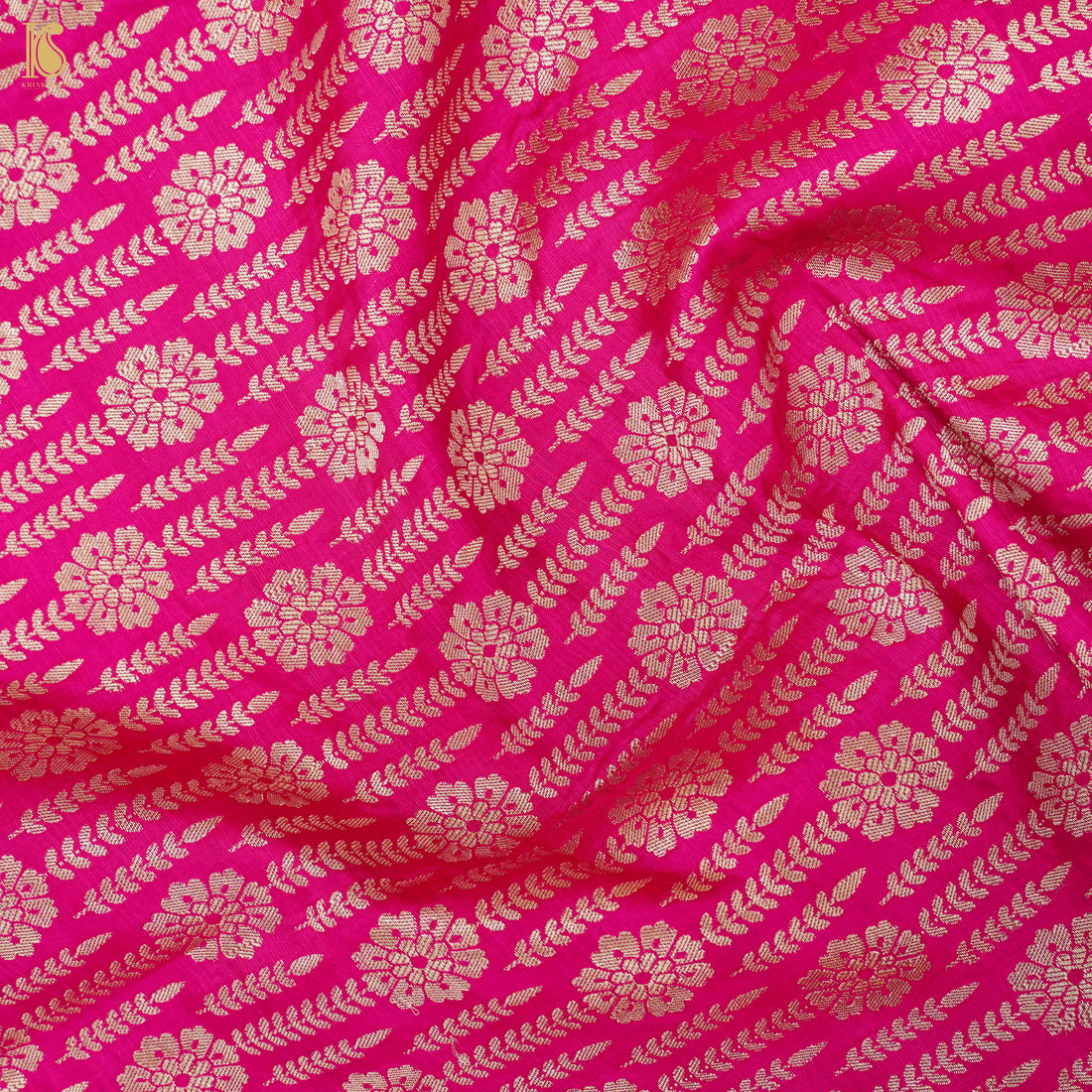 Pink Pure Katan Silk Handloom Banarasi Kalidar Lehenga - Khinkhwab