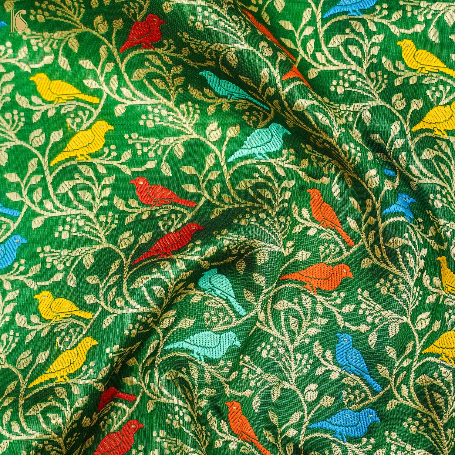 Spring Green Handloom Pure Katan Silk Pink Banarasi  Suit &amp; Dupatta Set - Khinkhwab