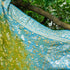 Blue & Green Pure Georgette Handloom Banarasi Birds of Paradise Bandhani Dupatta - Khinkhwab