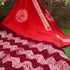 Alizarin Red Pure Mul Cotton Shibori Saree - Khinkhwab