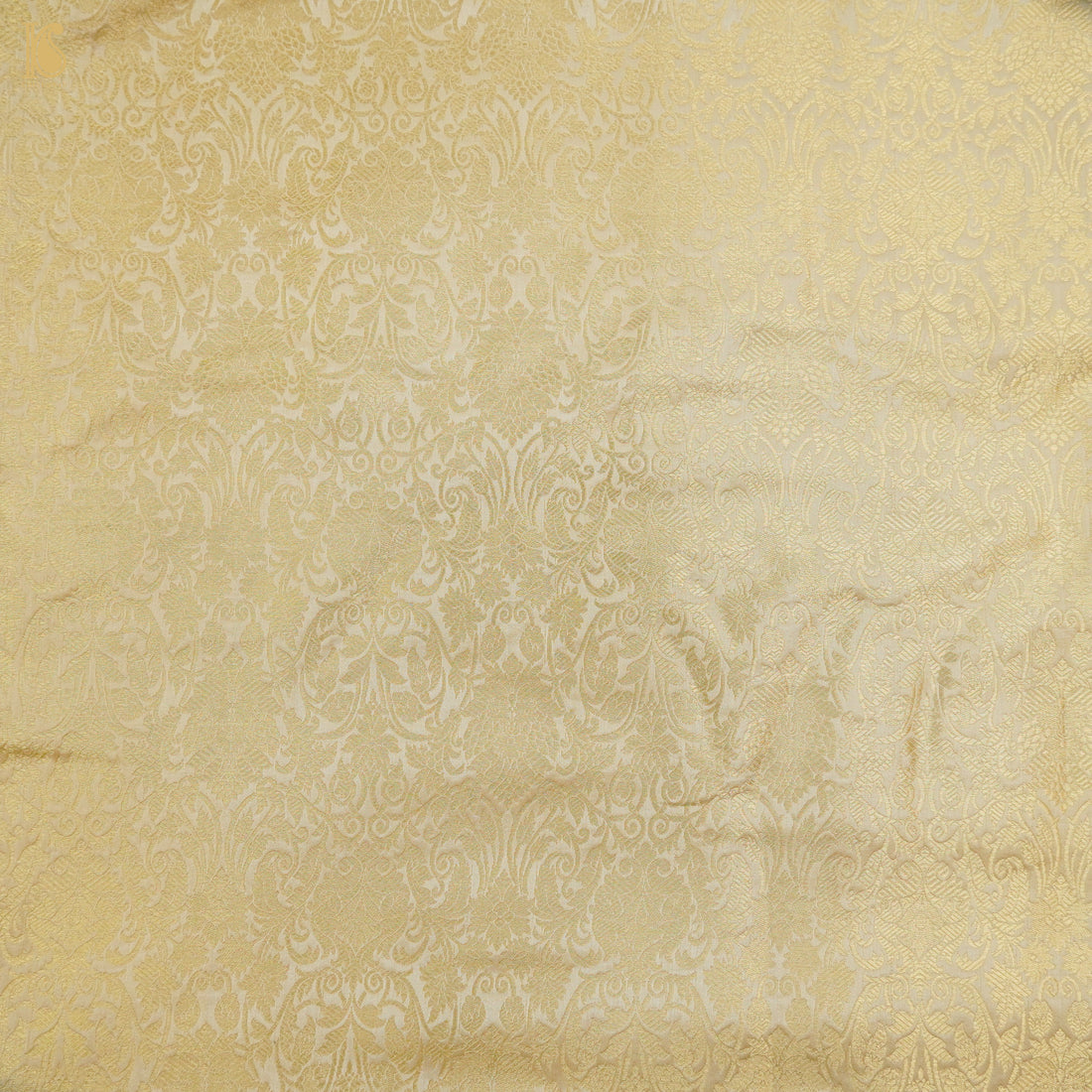 Beige Banarasi Semi Silk Fabric - Khinkhwab