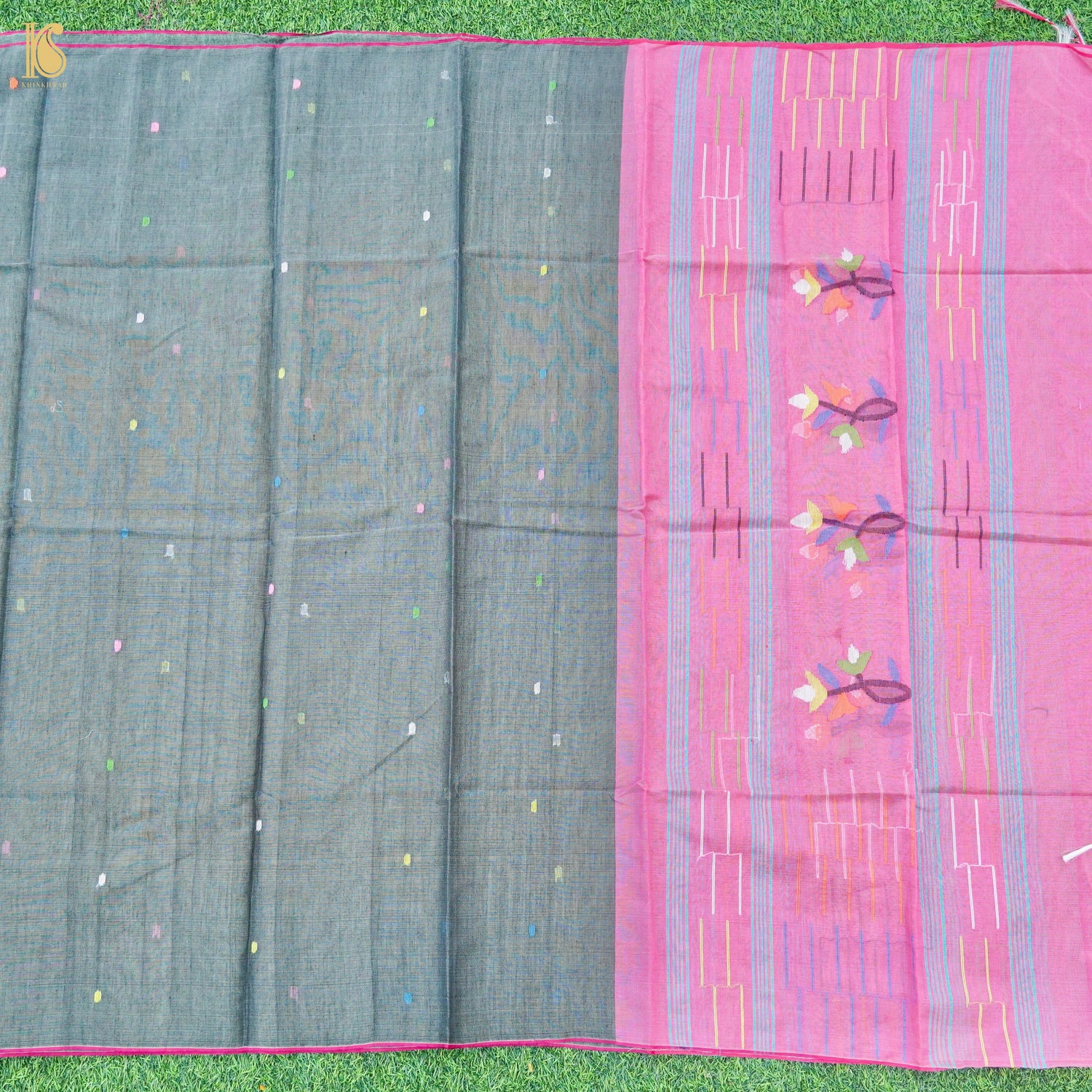 Handloom Cotton Jamdani Suit Fabric Set