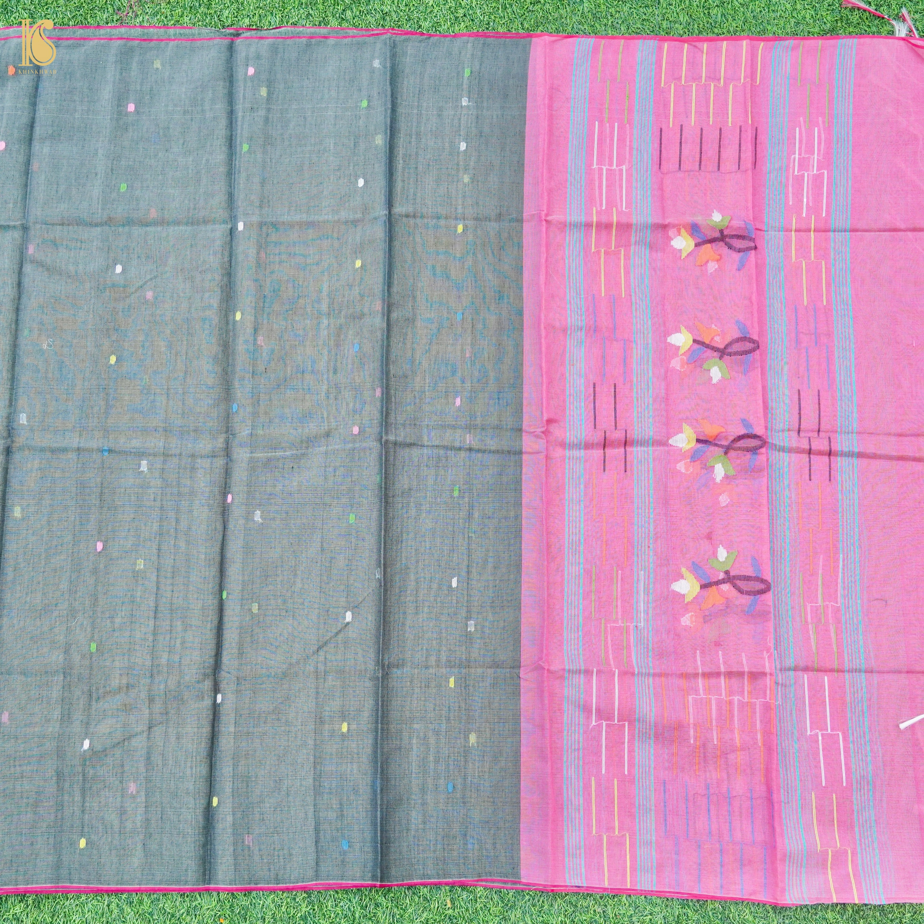 Handloom Cotton Jamdani Suit Fabric Set