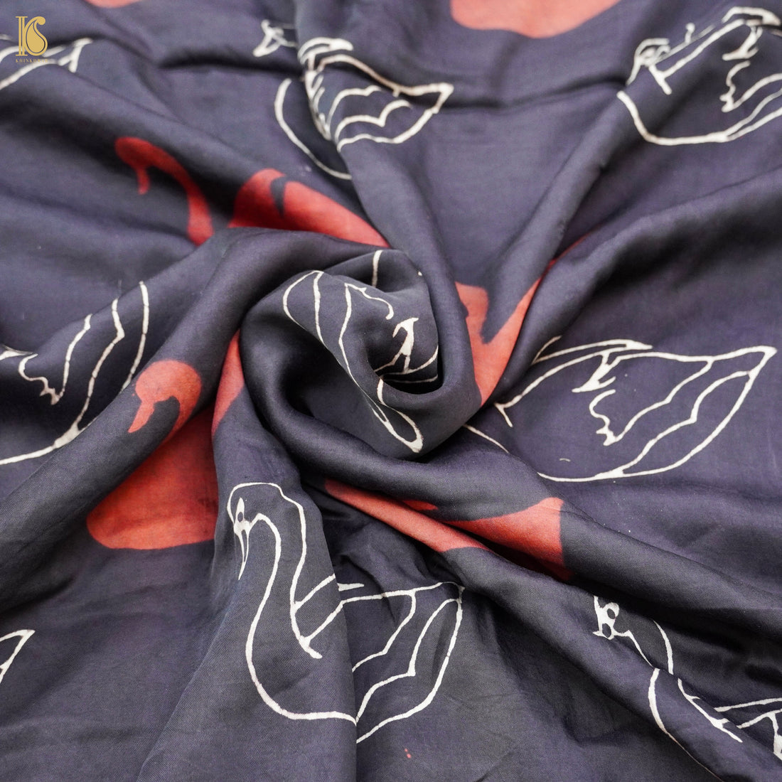 Pure Modal Silk Ajrakh Fabric