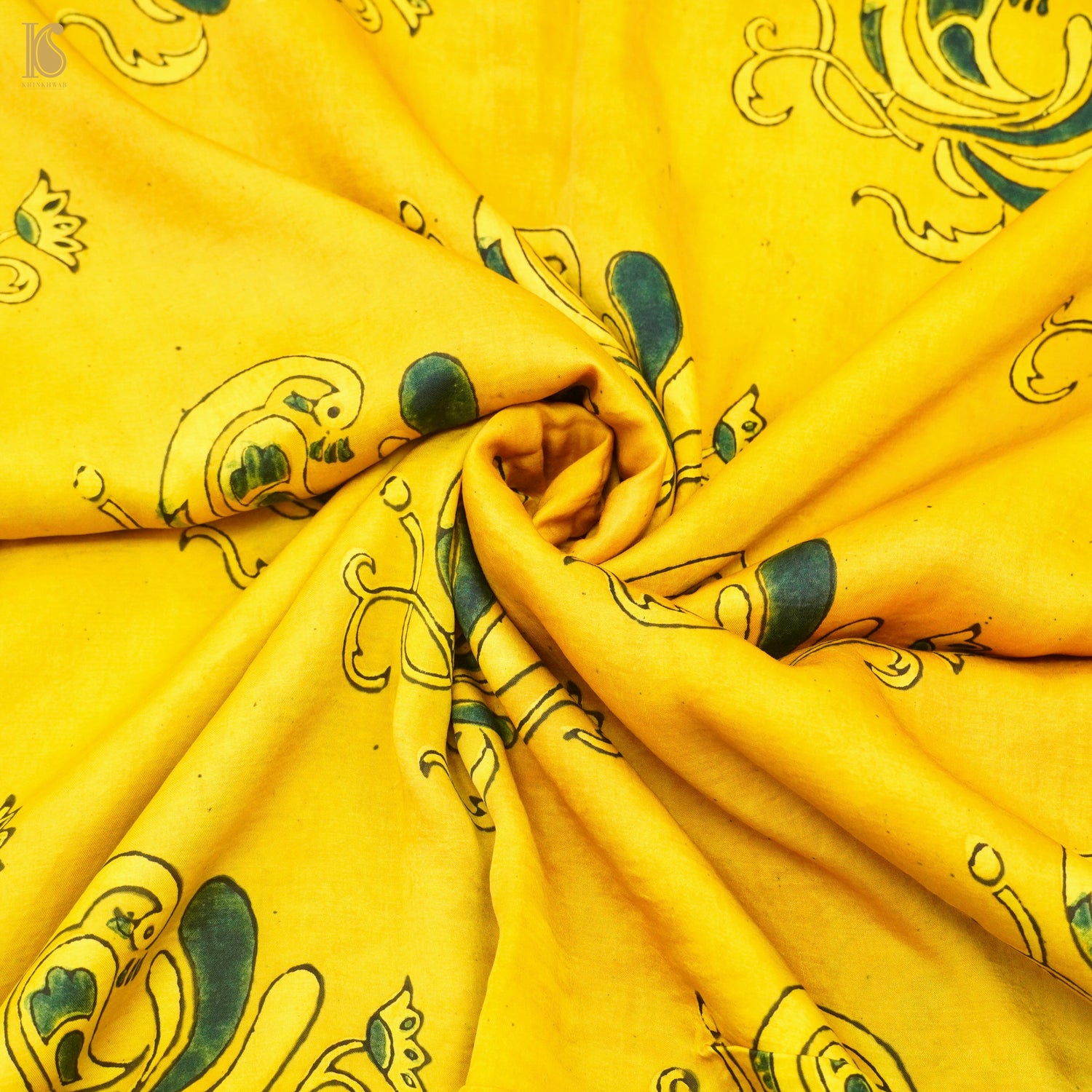 Hand Block Modal Silk Ajrakh Fabric