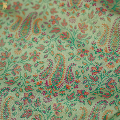 Norway Green Pure Banarasi Silk Handwoven Tanchui Kurta Fabric – Khinkhwab
