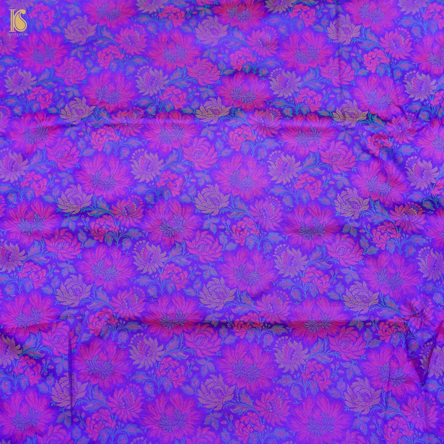 Purple Heart Pure Banarasi Silk Handwoven Tanchui Kurta Fabric - Khinkhwab