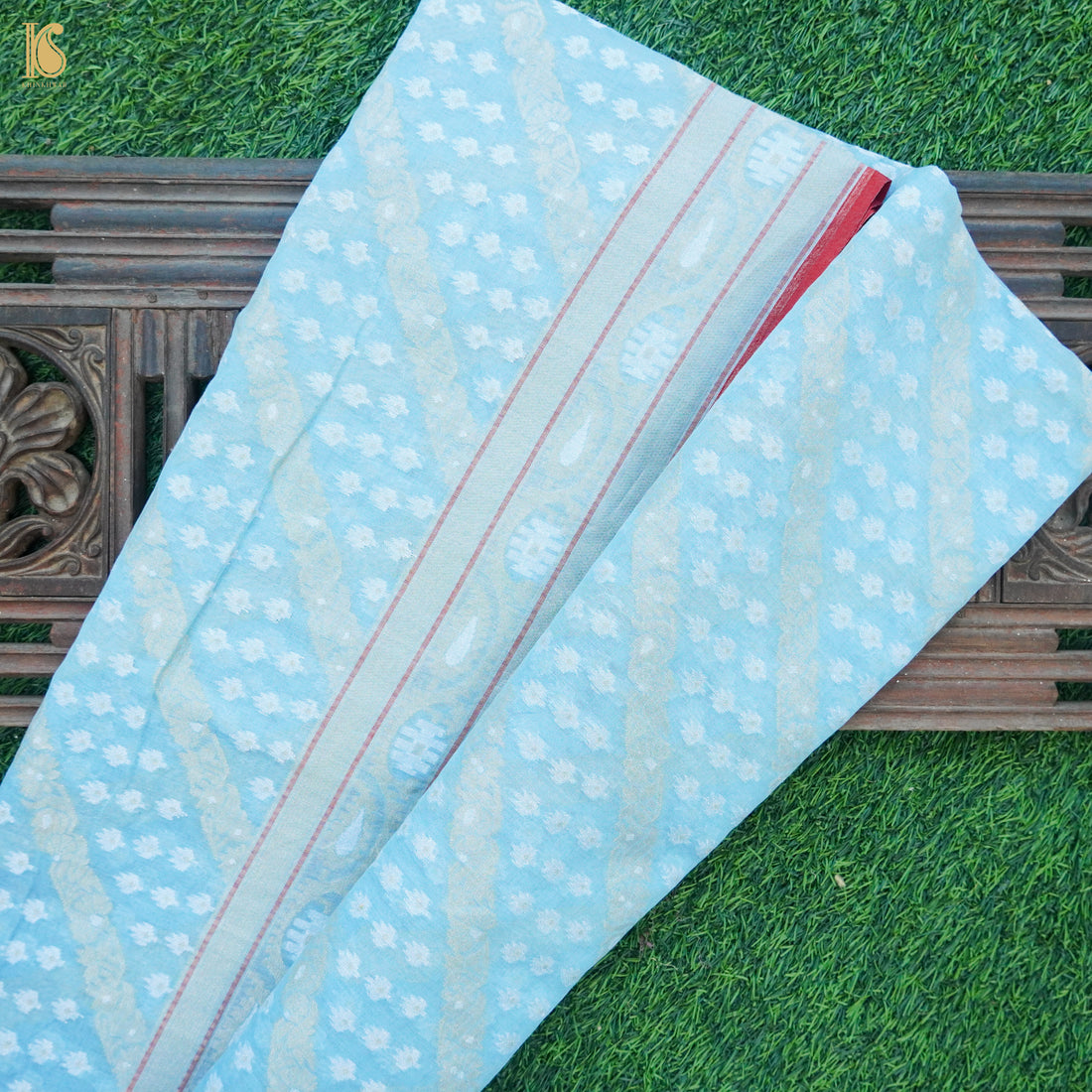 Banarasi Cotton Handloom Jamdani Ektara Saree