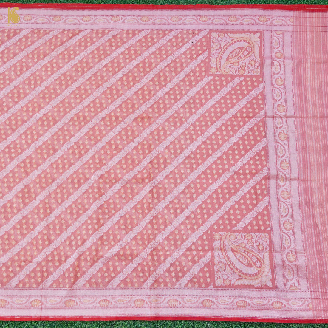 Banarasi Cotton Handloom Jamdani Ektara Saree