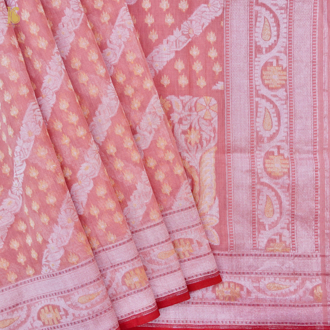 Banarasi Cotton Handloom Jamdani Ektara Saree