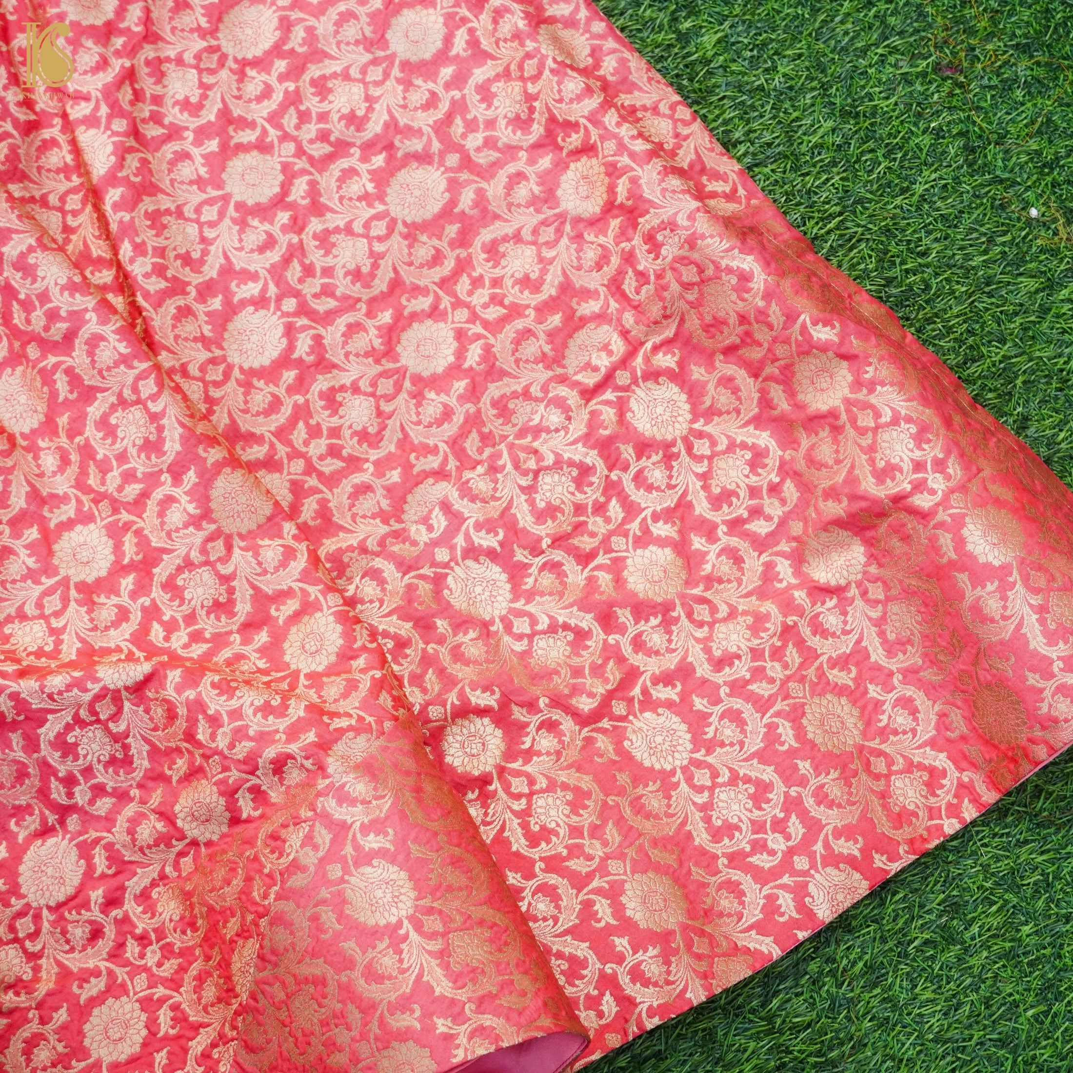 Froly Pink Soft Silk Banarasi Lehenga - Khinkhwab