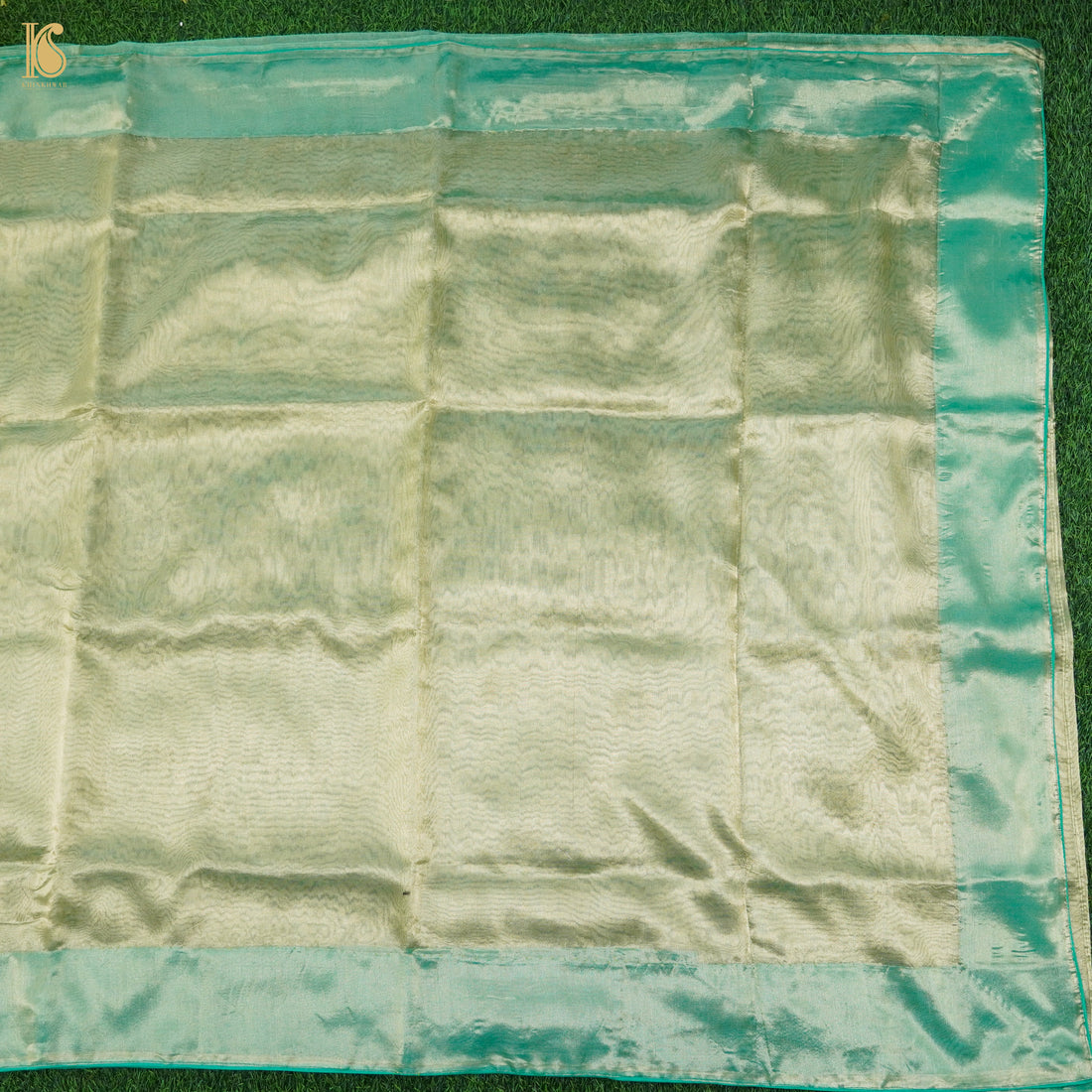 Norway Green Pure Tissue Silk Handwoven Banarasi Saree - Khinkhwab