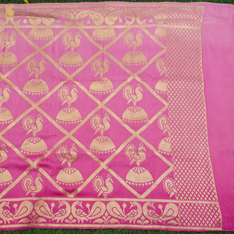 Pure Moonga Silk Handloom Banarasi Suit and Dupatta Set - Khinkhwab