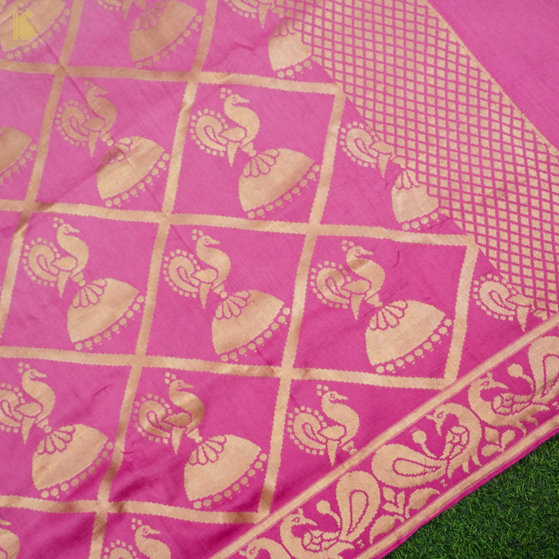 Pure Moonga Silk Handloom Banarasi Suit and Dupatta Set - Khinkhwab