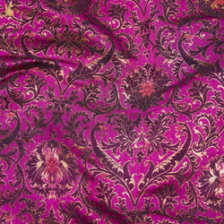 Violet Pure Kinkhab / Kimkhab Brocade Banarasi Fabric - Khinkhwab