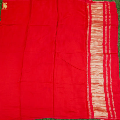 Venetian Red Pure Mashru Silk Patola Ajrakh Kurta Set - Khinkhwab