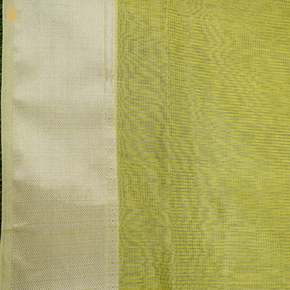 Chenin Yellow Handwoven Pure Cotton Silk Maheshwari Saree - Khinkhwab