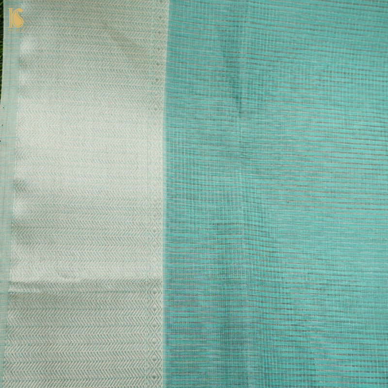 Blue Handwoven Pure Cotton Silk Maheshwari Saree - Khinkhwab