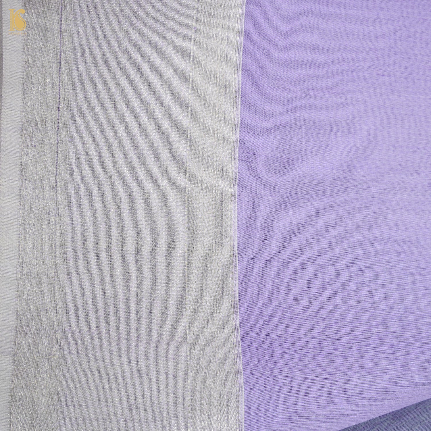Lavendar Handwoven Pure Cotton Silk Maheshwari Saree - Khinkhwab