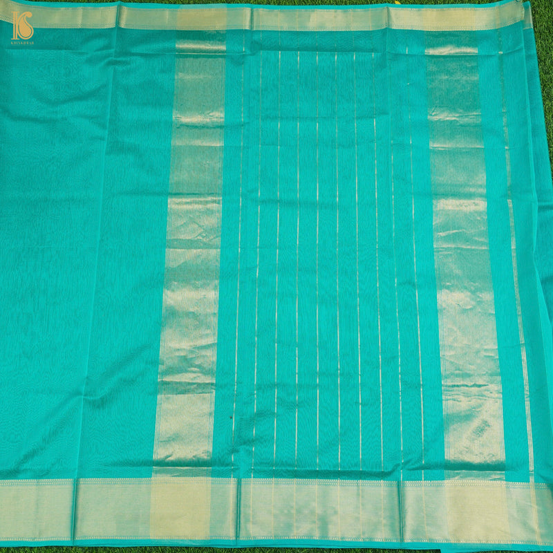 Persian Green Handwoven Pure Cotton Silk Maheshwari Saree - Khinkhwab