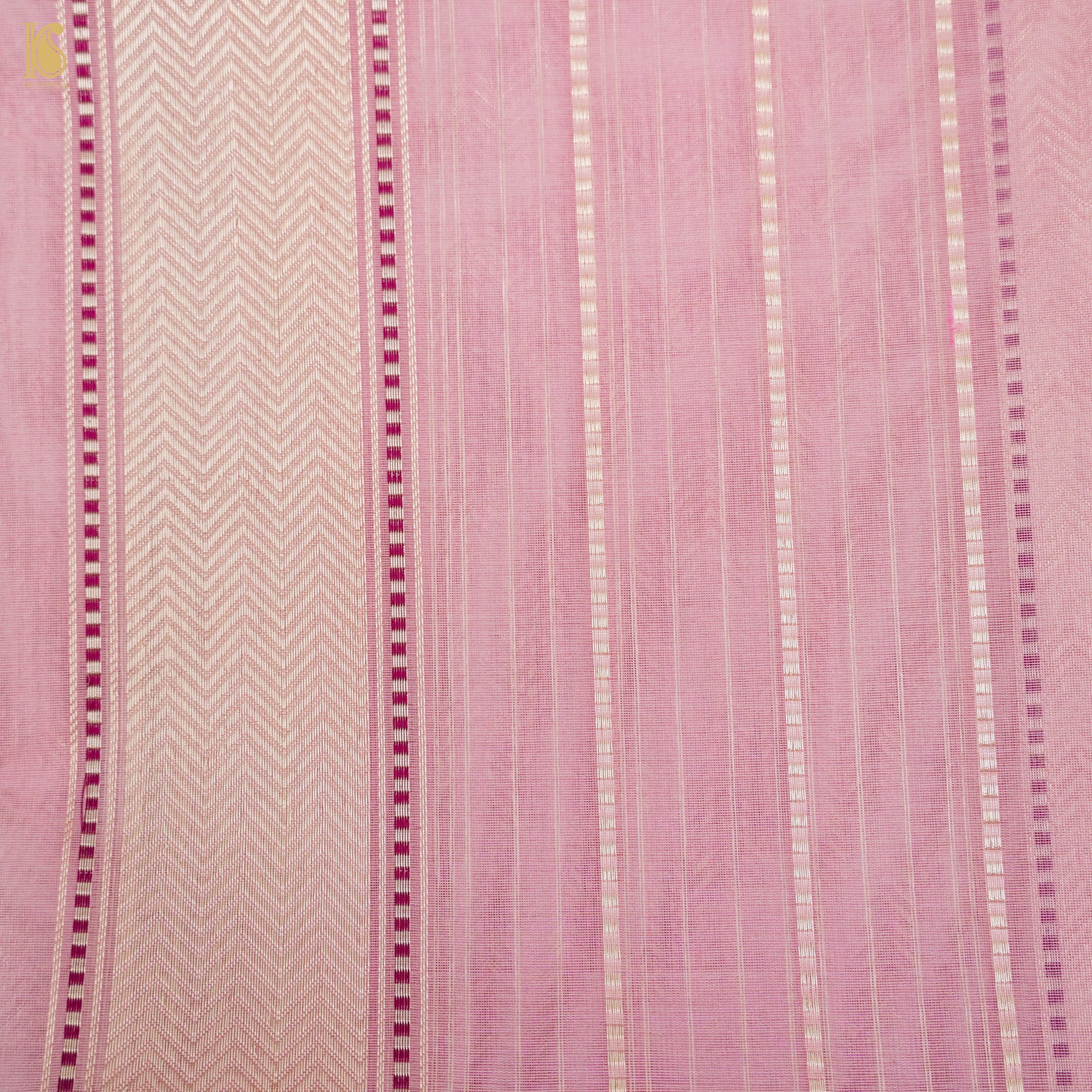 Kobi Pink Handloom Pure Kora Organza Banarasi Saree - Khinkhwab
