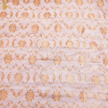 Mauve Pure Cotton Silk Banarasi Fabric - Khinkhwab