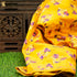 Tangerine Yellow Pure Katan Silk Banarasi Fabric - Khinkhwab