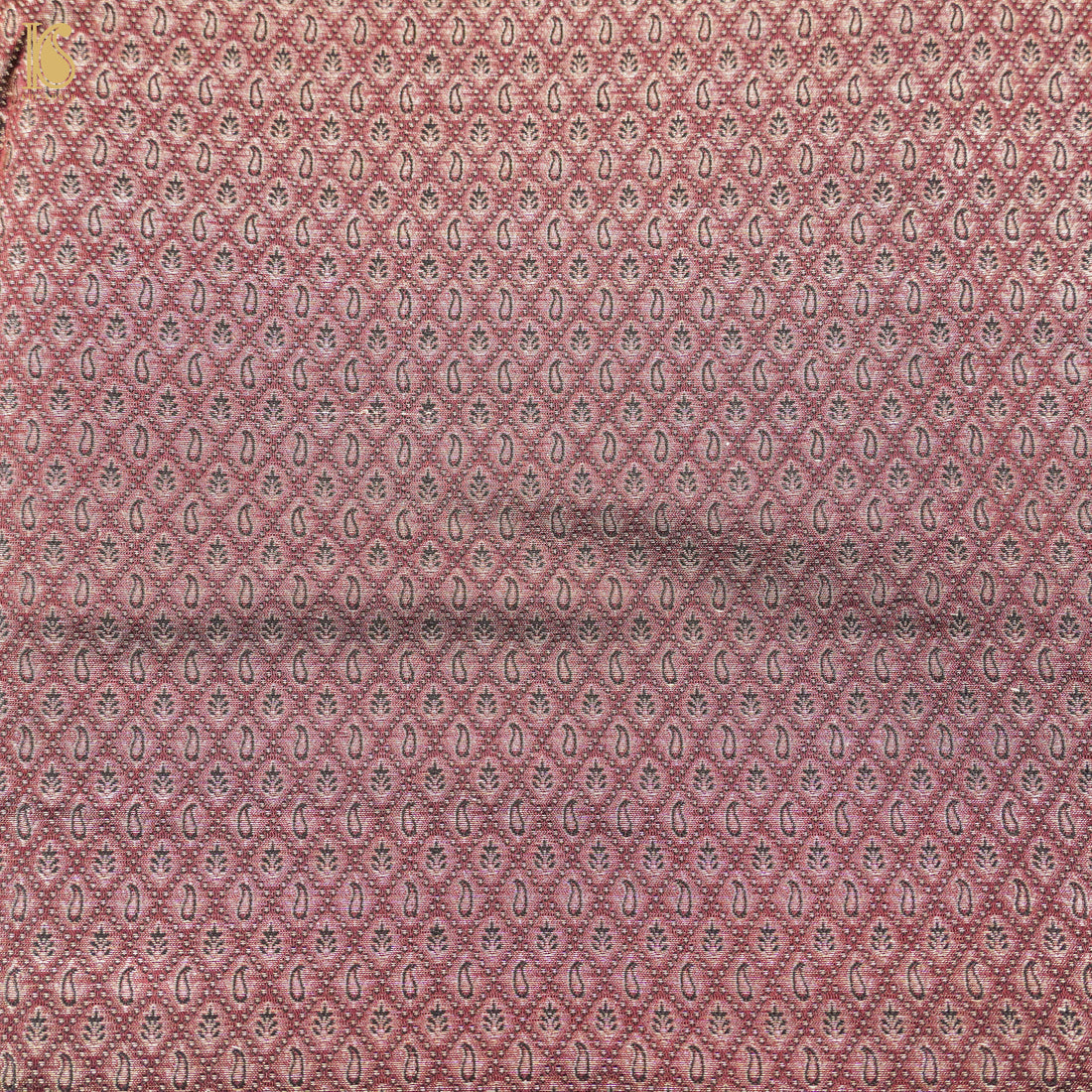 Brown Pure Katan Silk Banarasi Brocade Fabric - Khinkhwab