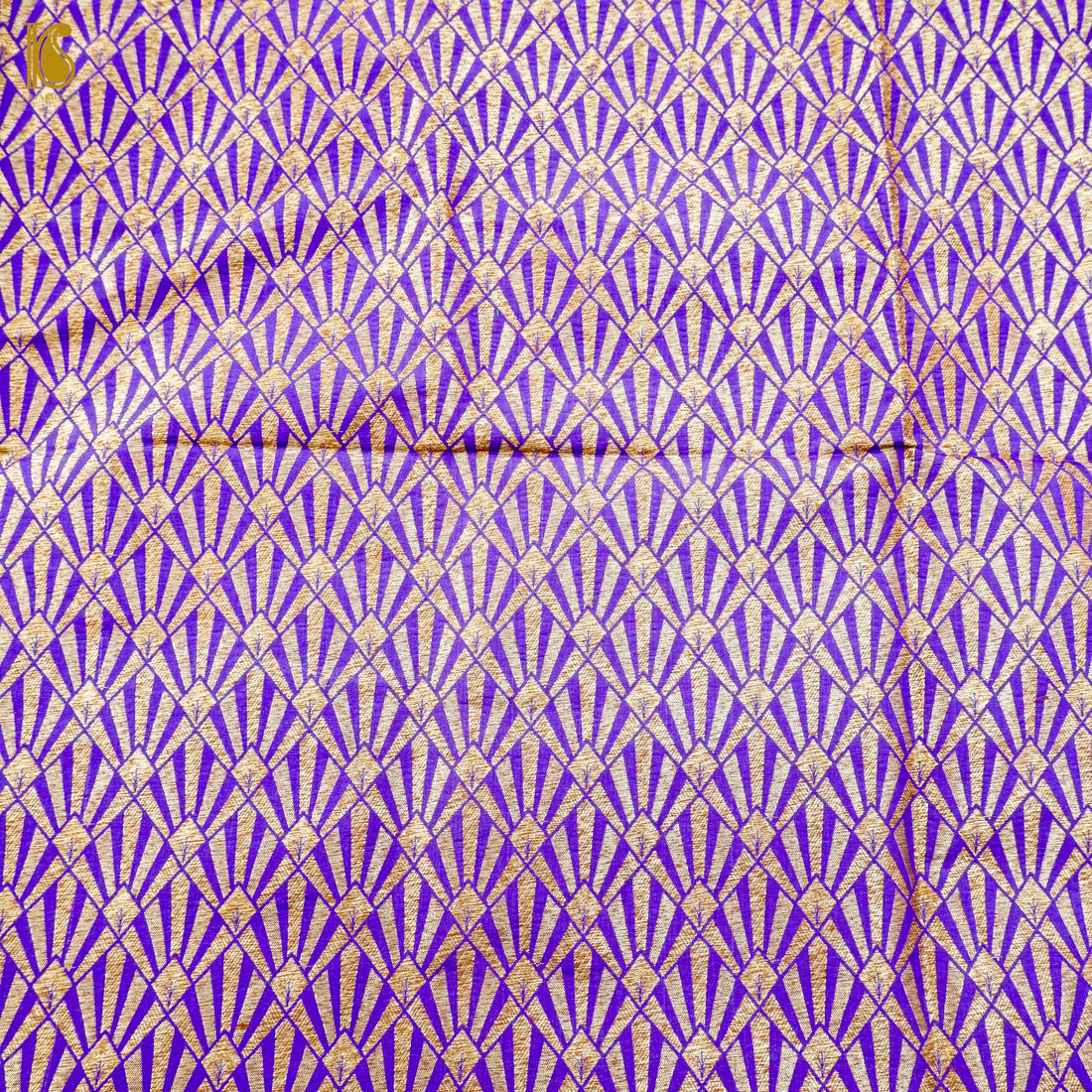 Blue Pure Katan Silk Banarasi Blouse Fabric - Khinkhwab