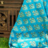 Blue Pure Katan Silk Banarasi Blouse Fabric - Khinkhwab
