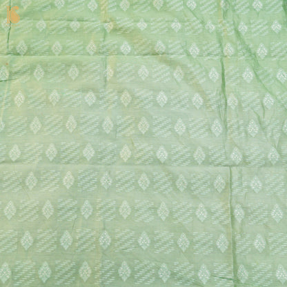 Green Pure Cotton Silk Banarasi Fabric - Khinkhwab