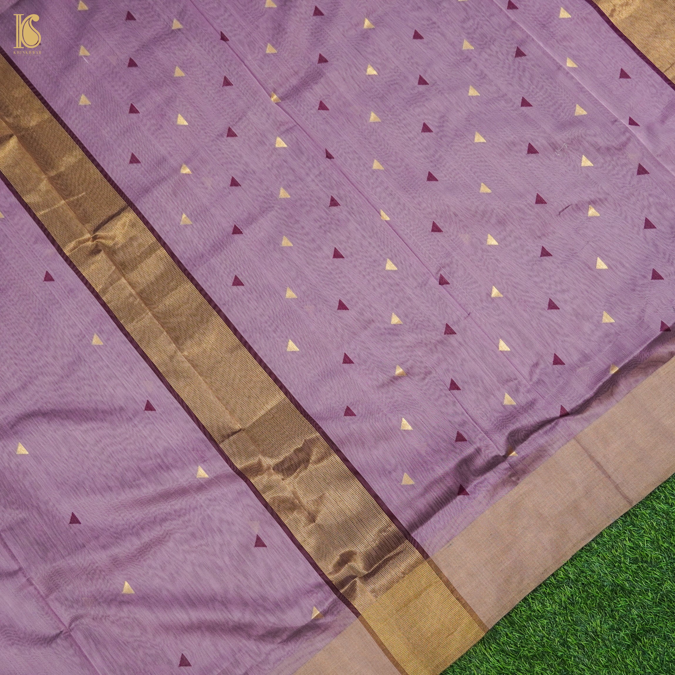 Queen Pink Handweave Maheshwari Silk Cotton Saree Online – Okhaistore