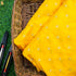 Gold Yellow Pure Katan Silk Banarasi Fabric - Khinkhwab