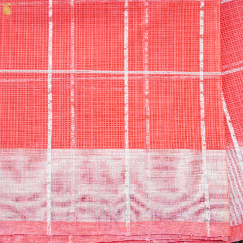 Handwoven Real Zari Kota Blouse Check Fabric - Khinkhwab