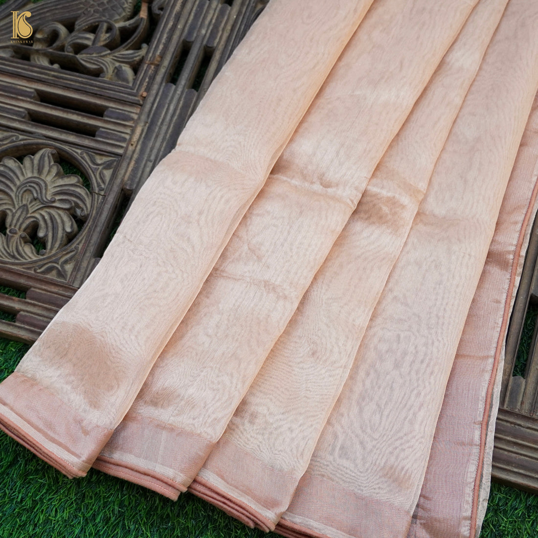 Martini Brown Pure Tissue Silk Handwoven Banarasi Saree - Khinkhwab