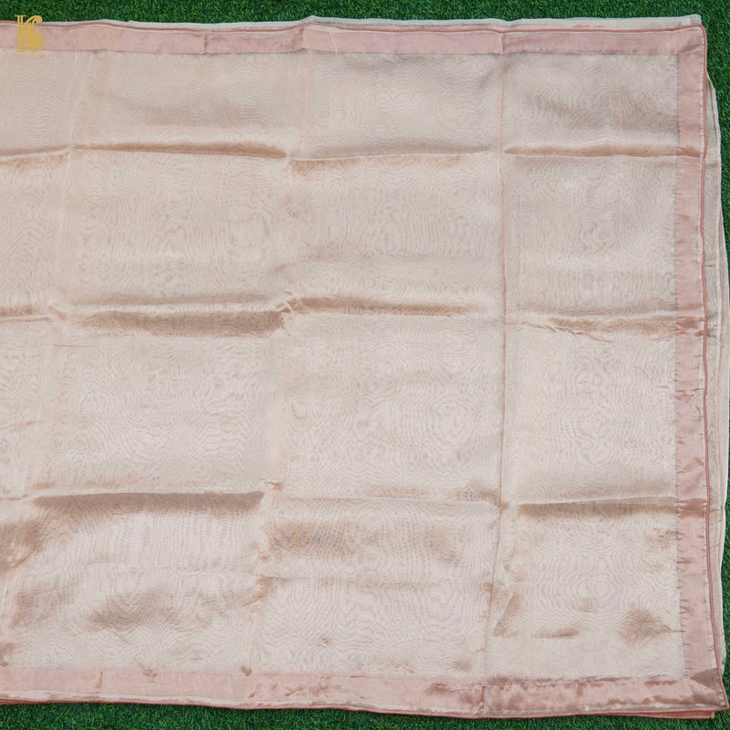 Martini Brown Pure Tissue Silk Handwoven Banarasi Saree - Khinkhwab