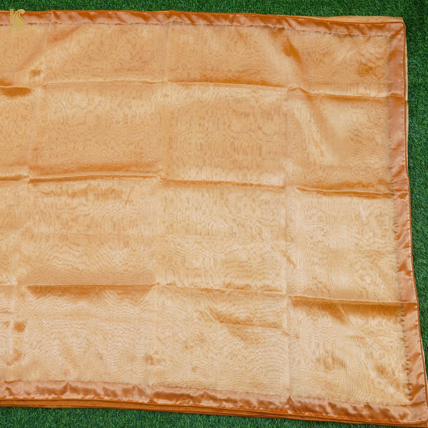 Tacao Orange Pure Tissue Silk Handwoven Banarasi Saree - Khinkhwab