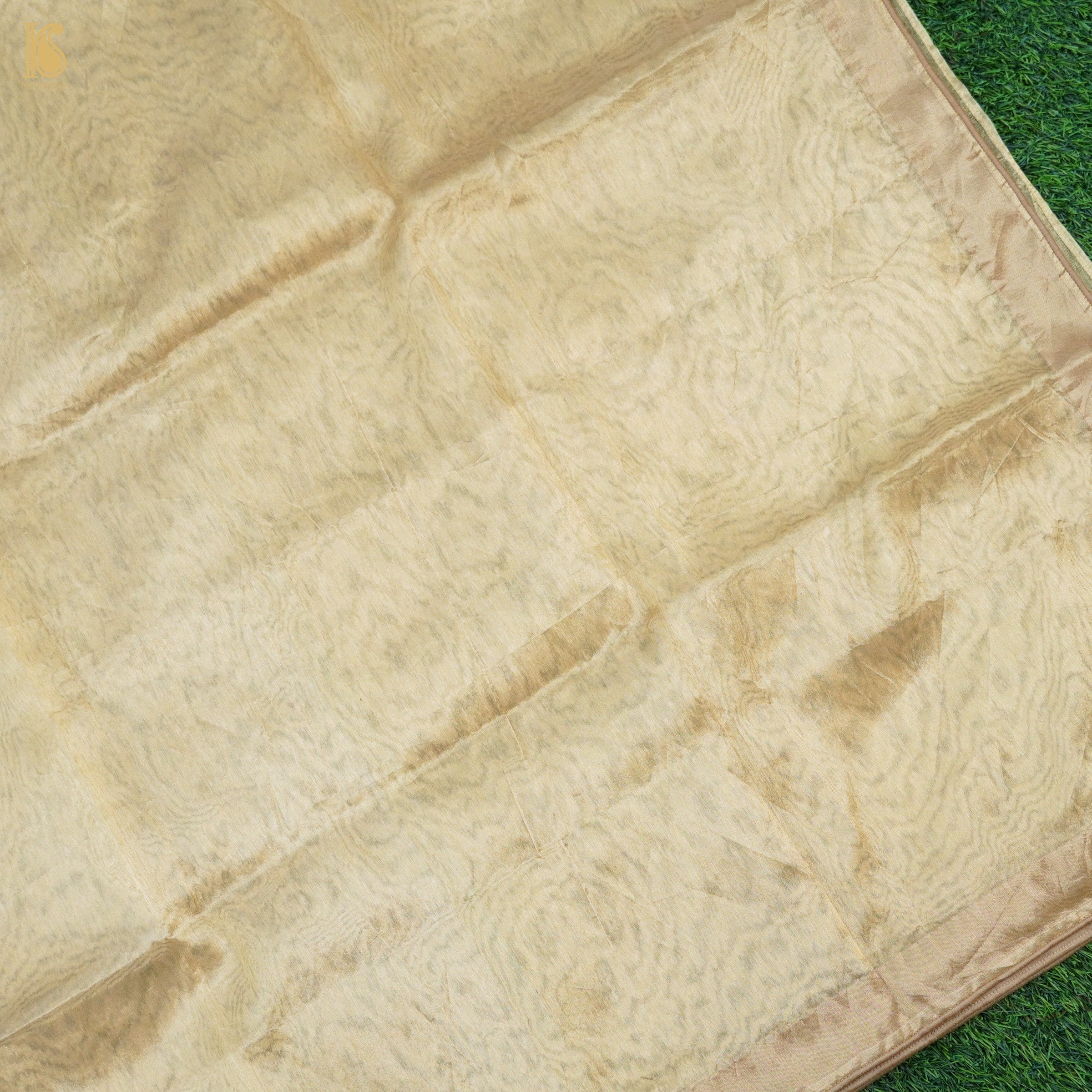 Ecru Pure Tissue Silk Handwoven Banarasi Saree - Khinkhwab