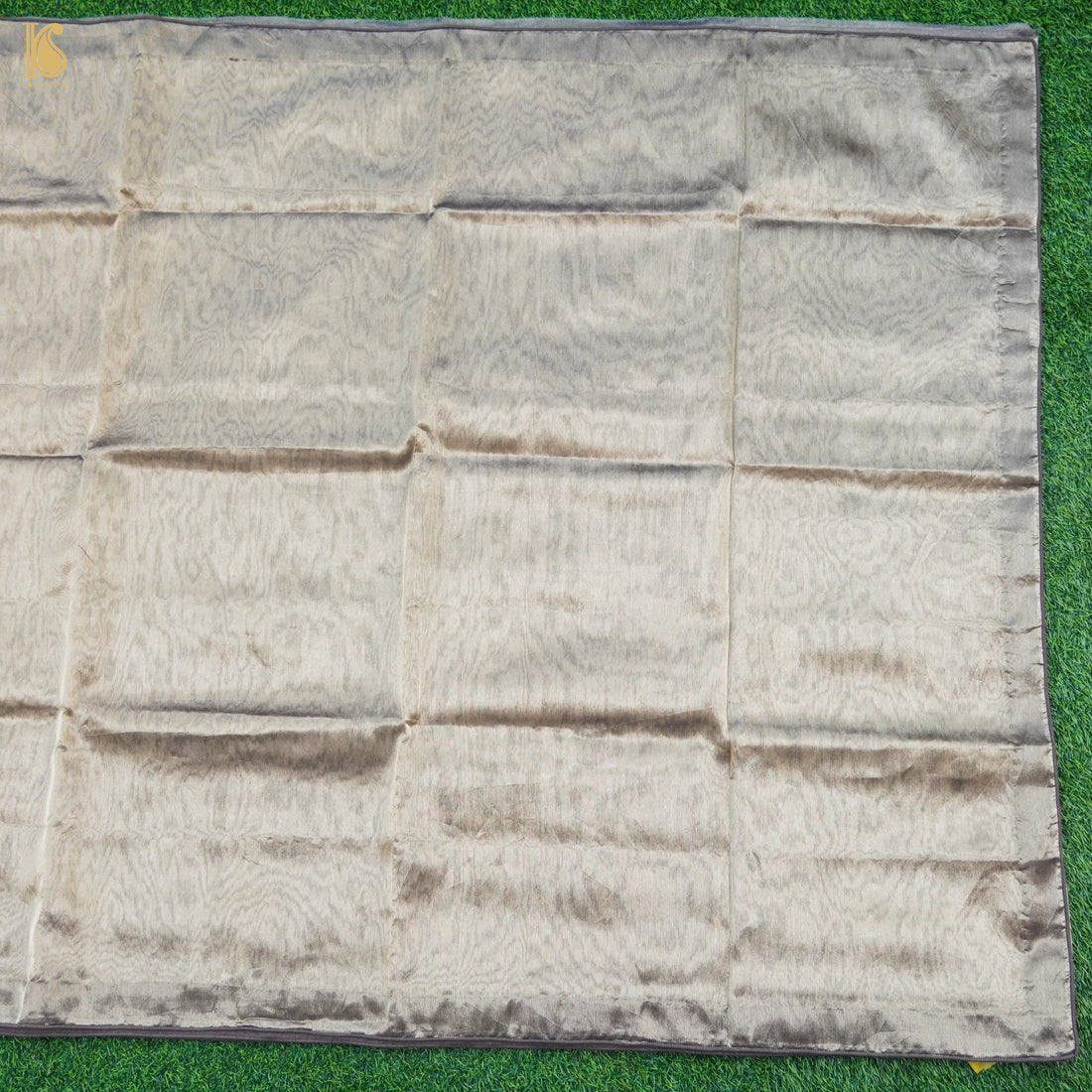 Cloud Grey Pure Tissue Silk Handwoven Banarasi Saree - Khinkhwab