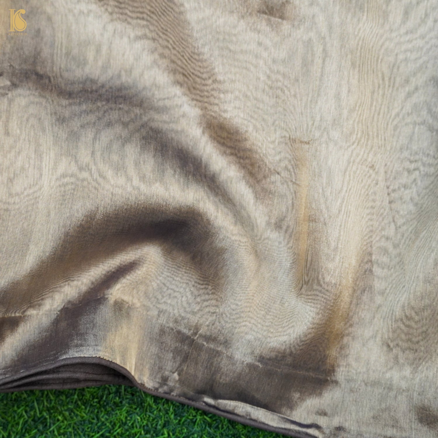 Cloud Grey Pure Tissue Silk Handwoven Banarasi Saree - Khinkhwab