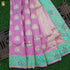 Orchid Pink Handwoven Banarasi Silk Mor Boota Embroidery Border Kadwa Saree - Khinkhwab
