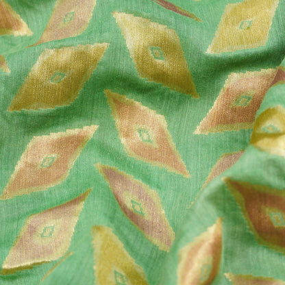 Green Pure Moonga Silk Handloom Banarasi Dupatta - Khinkhwab