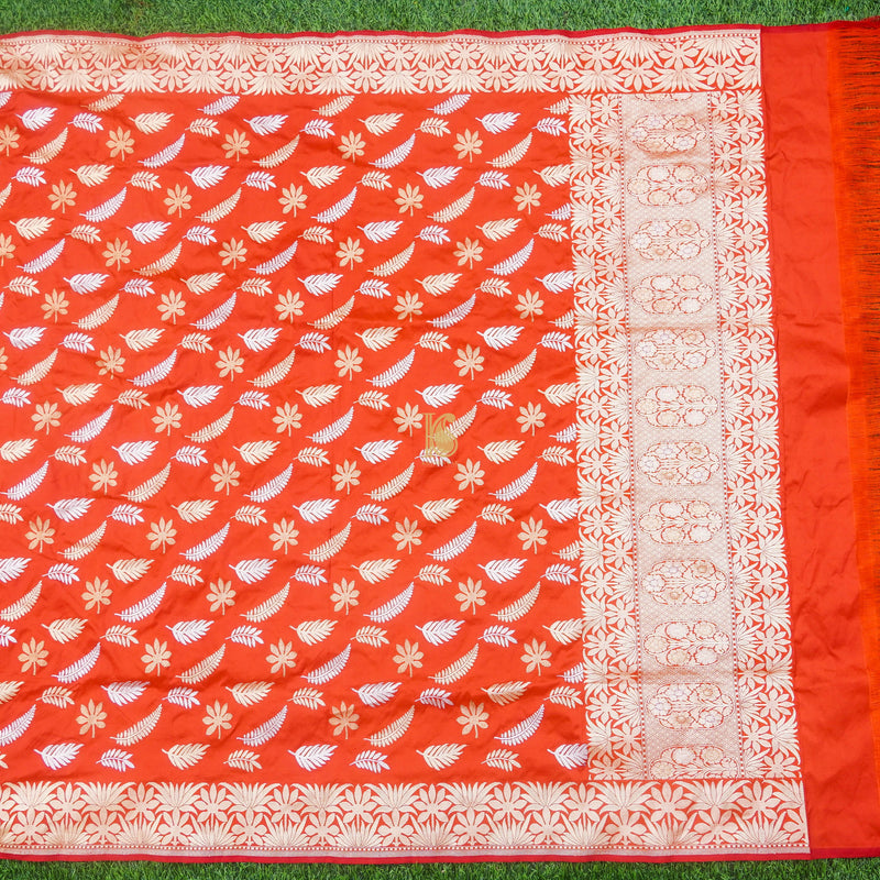 Red Pure Katan Silk Handloom Kadwa Banarasi Dupatta - Khinkhwab