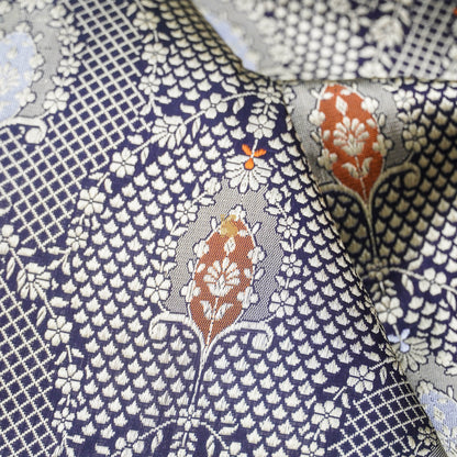 Navy Blue Pure Katan Silk Handloom Kadwa Banarasi Dupatta - Khinkhwab