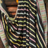 Black Pure Georgette Handloom Banarasi Stripes Dupatta - Khinkhwab