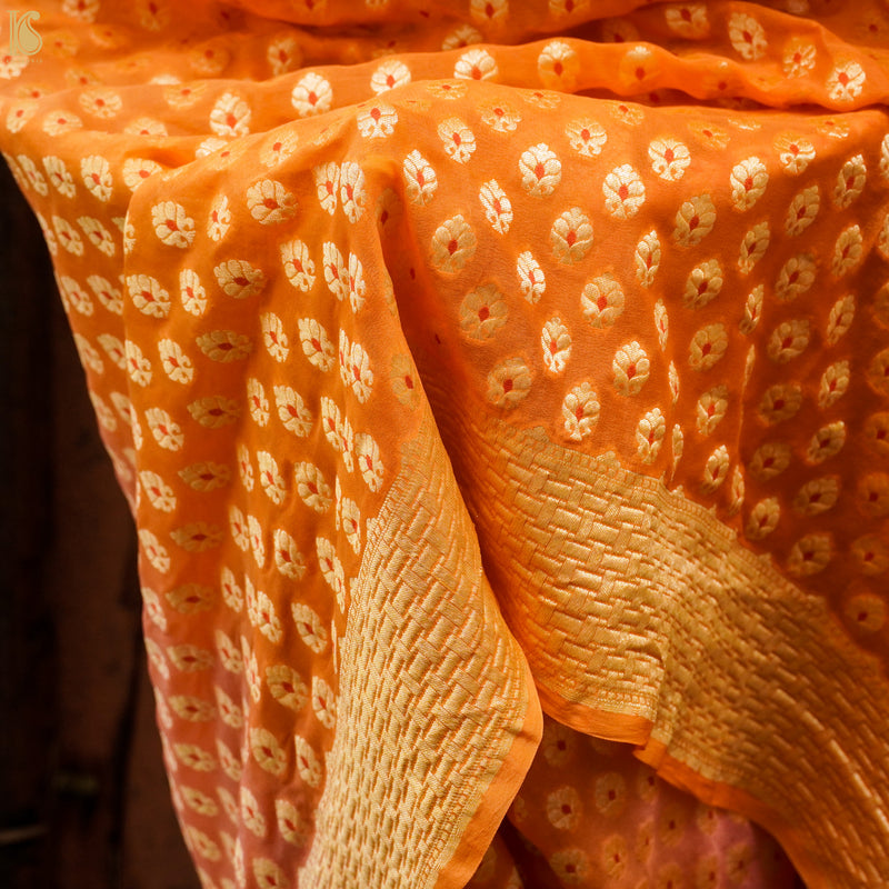 Pure Georgette Handloom Banarasi Saree - Khinkhwab